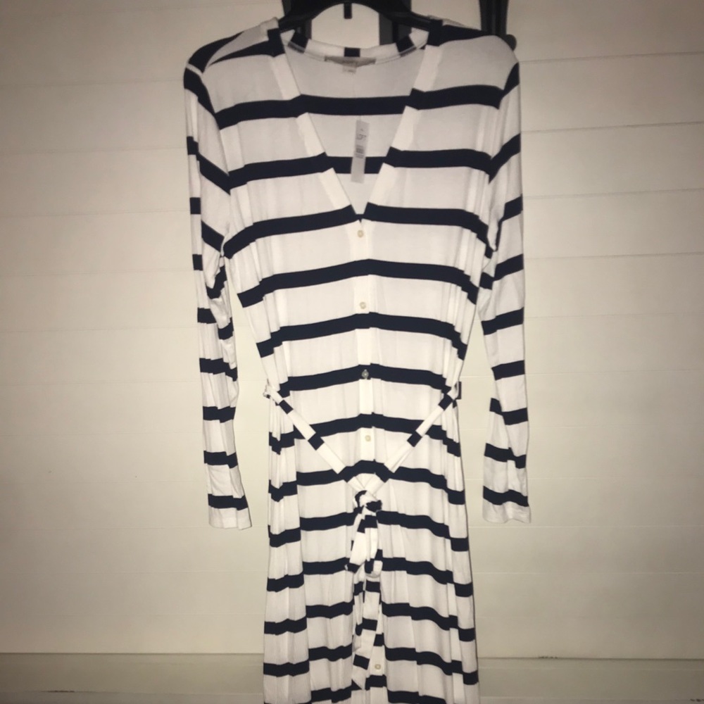 Long button down maxi dress